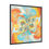 Miniaturbild: Abstract Swirl Matte Canvas Framed Art — Bright Orange & Turquoise Wall Decor