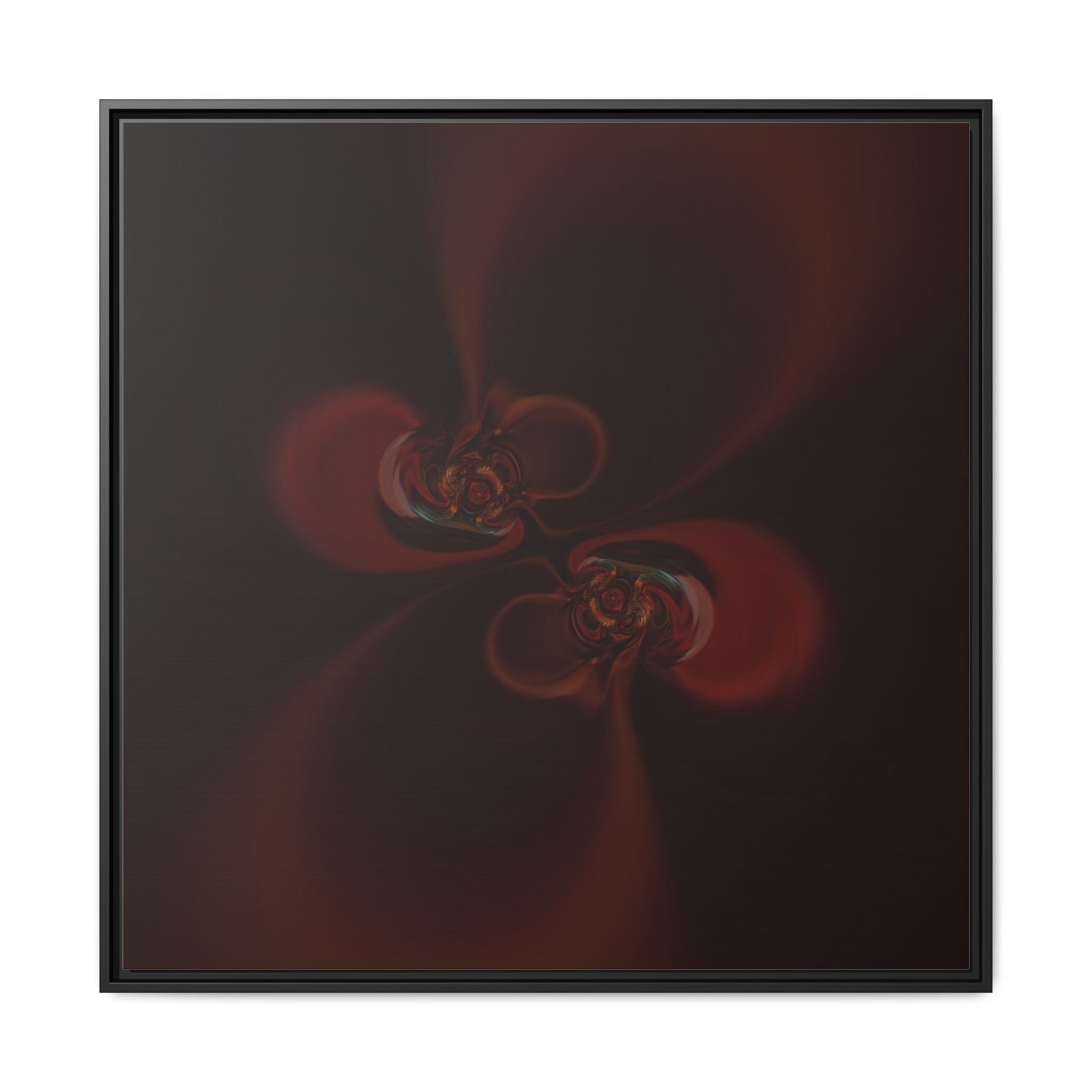 Abstract Dark Floral Matte Canvas Framed Wall Art