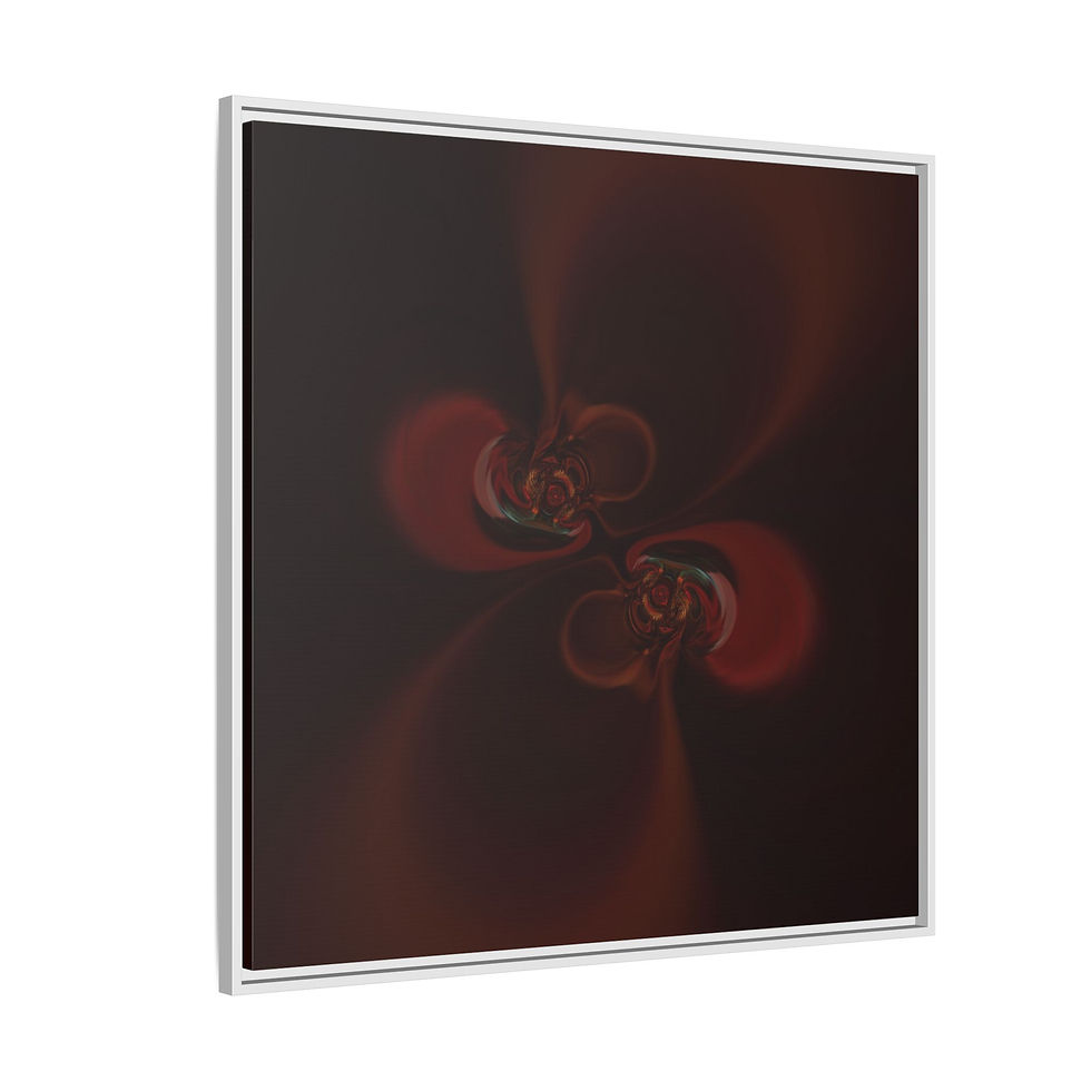 Thumbnail: Abstract Dark Floral Matte Canvas Framed Wall Art