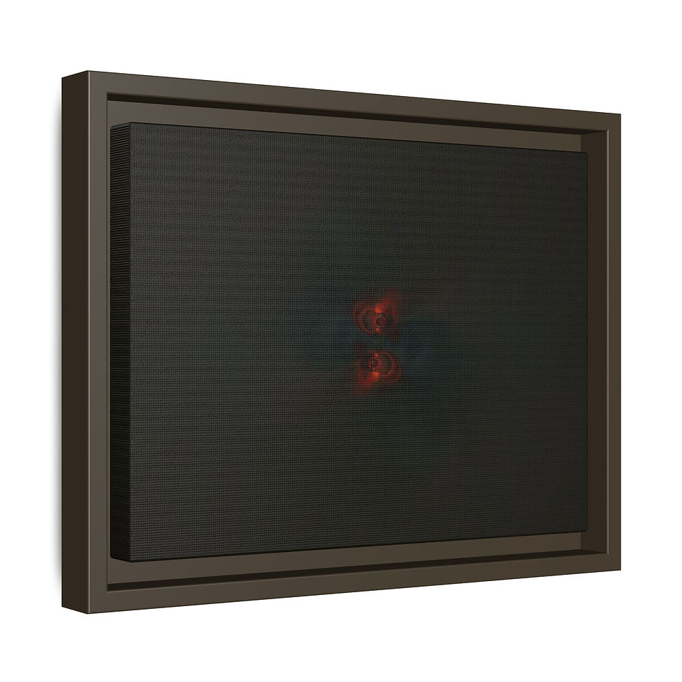Thumbnail: Dark Abstract Matte Canvas Print — Red Nebula Minimal Framed Wall Art