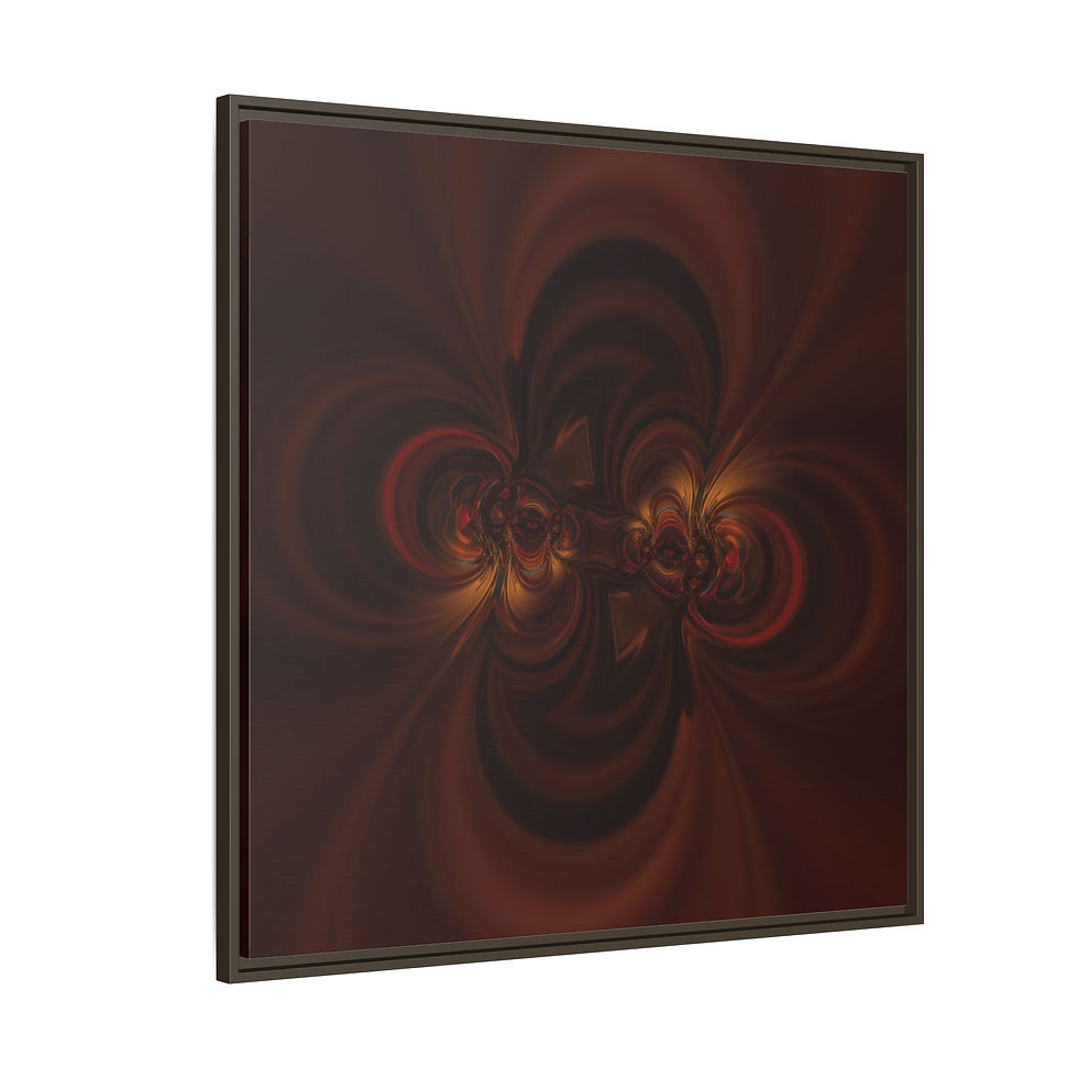 Thumbnail: Abstract Midnight Swirl  Art — Deep Brown & Copper Modern Wall Decor