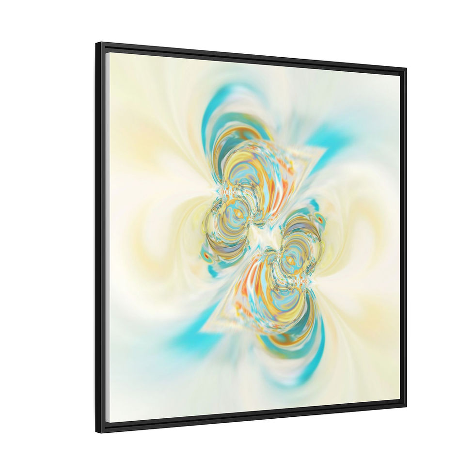 Thumbnail: Abstract Pastel Swirl Framed Canvas