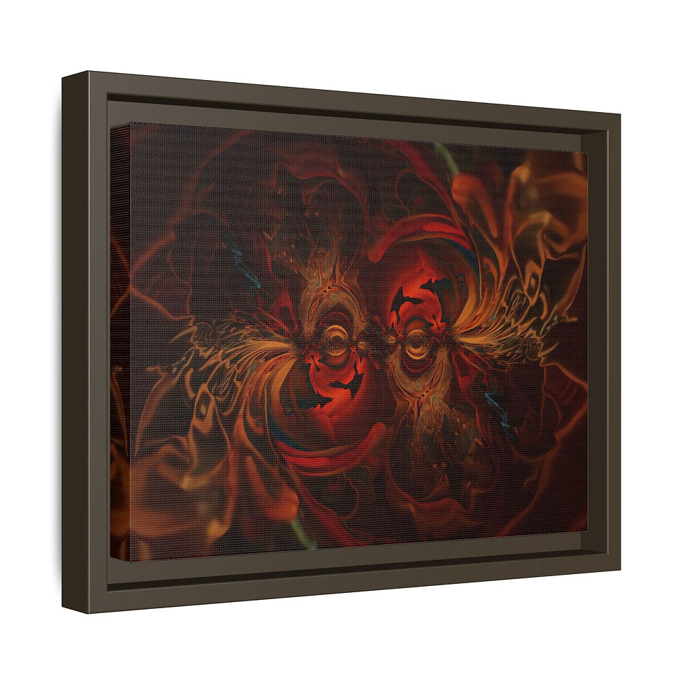 Thumbnail: Abstract Flame Swirl Framed Canvas Art