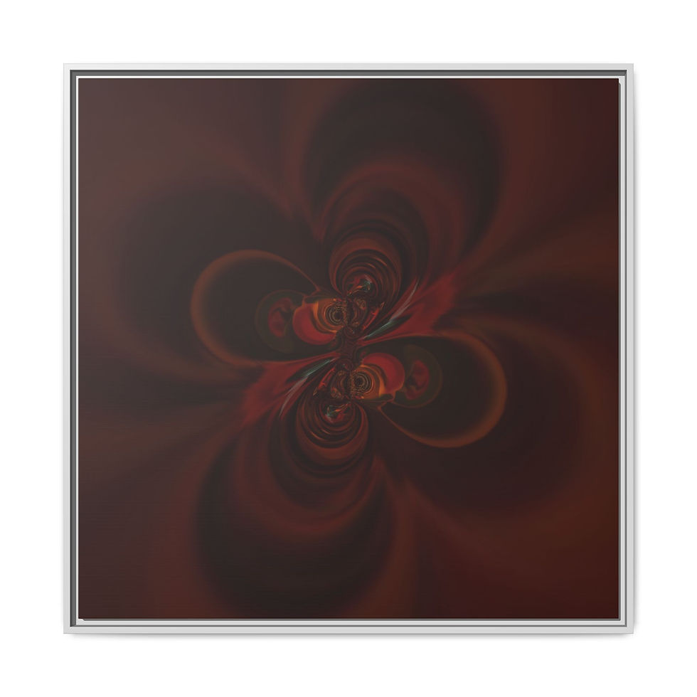 Miniaturbild: Abstract Red Swirl Matte Framed Canvas Art