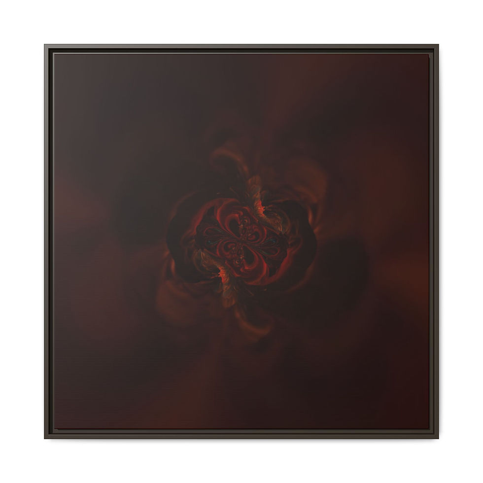 Thumbnail: Abstract Rust Bloom Matte Framed Canvas
