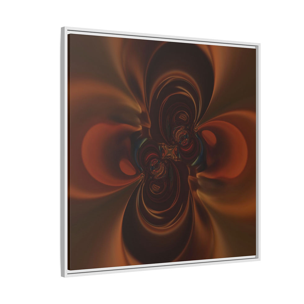 Thumbnail: Abstract Copper Swirl Framed Canvas Art — Matte Multi‑Color Wall Decor