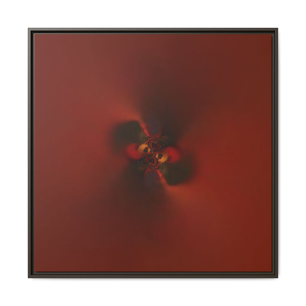 Thumbnail: Abstract Red Bloom Framed Canvas Art