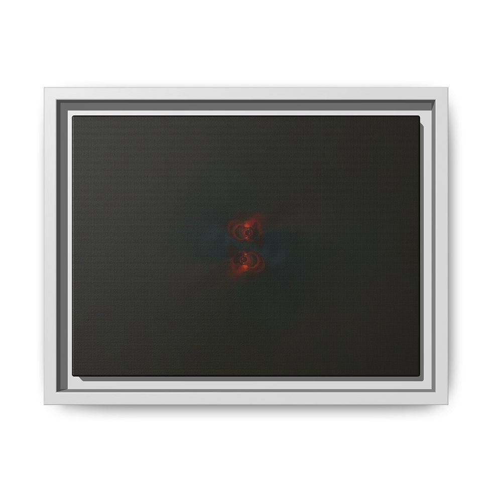 Thumbnail: Dark Abstract Matte Canvas Print — Red Nebula Minimal Framed Wall Art