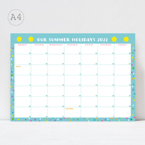 Summer Holiday s A4 Printable Calendar 2022 Nat Gladstone Design summer-holiday-s-a4-printable-calendar-2022-nat-gladstone-design