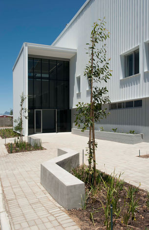 View towards main entrance.