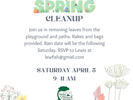 Garden Court Community Association CleanUp of Barkan Park