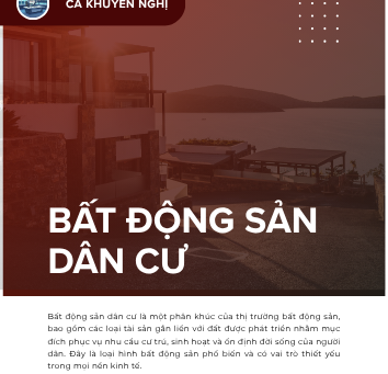 CHUỖI GIÁ TRỊ: NGÀNH BẤT ĐỘNG SẢN KHU DÂN CƯ