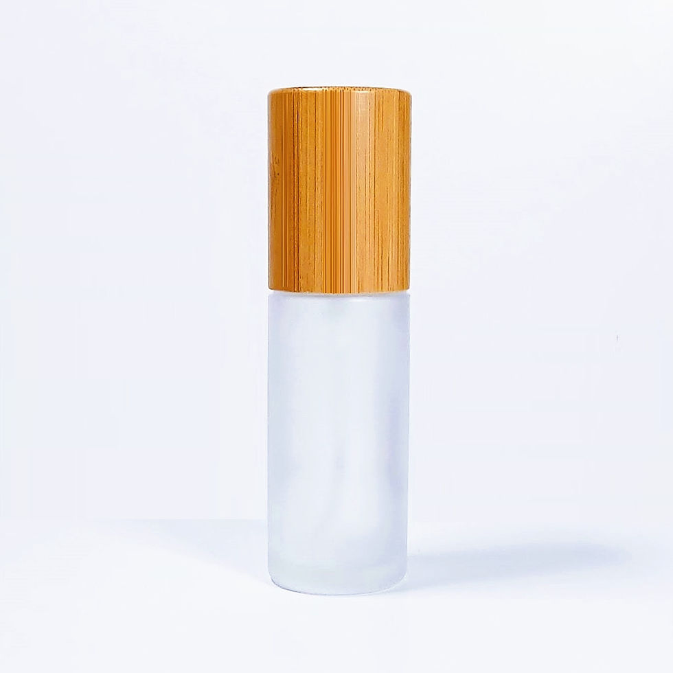 Flacon avec Spray en Verre Givré pour cosmétiques avec Bouchon en Bambou - Bambou Ecopack Origin