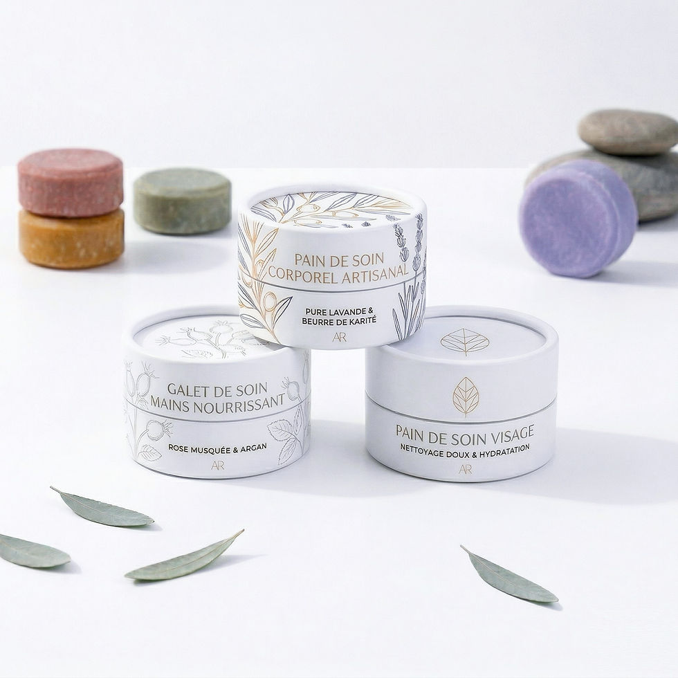 Pots en carton rond pour déodorants et shampoings solides - Bambou Ecopack Origin