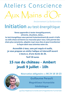 Initiation au test énergétique Ambert