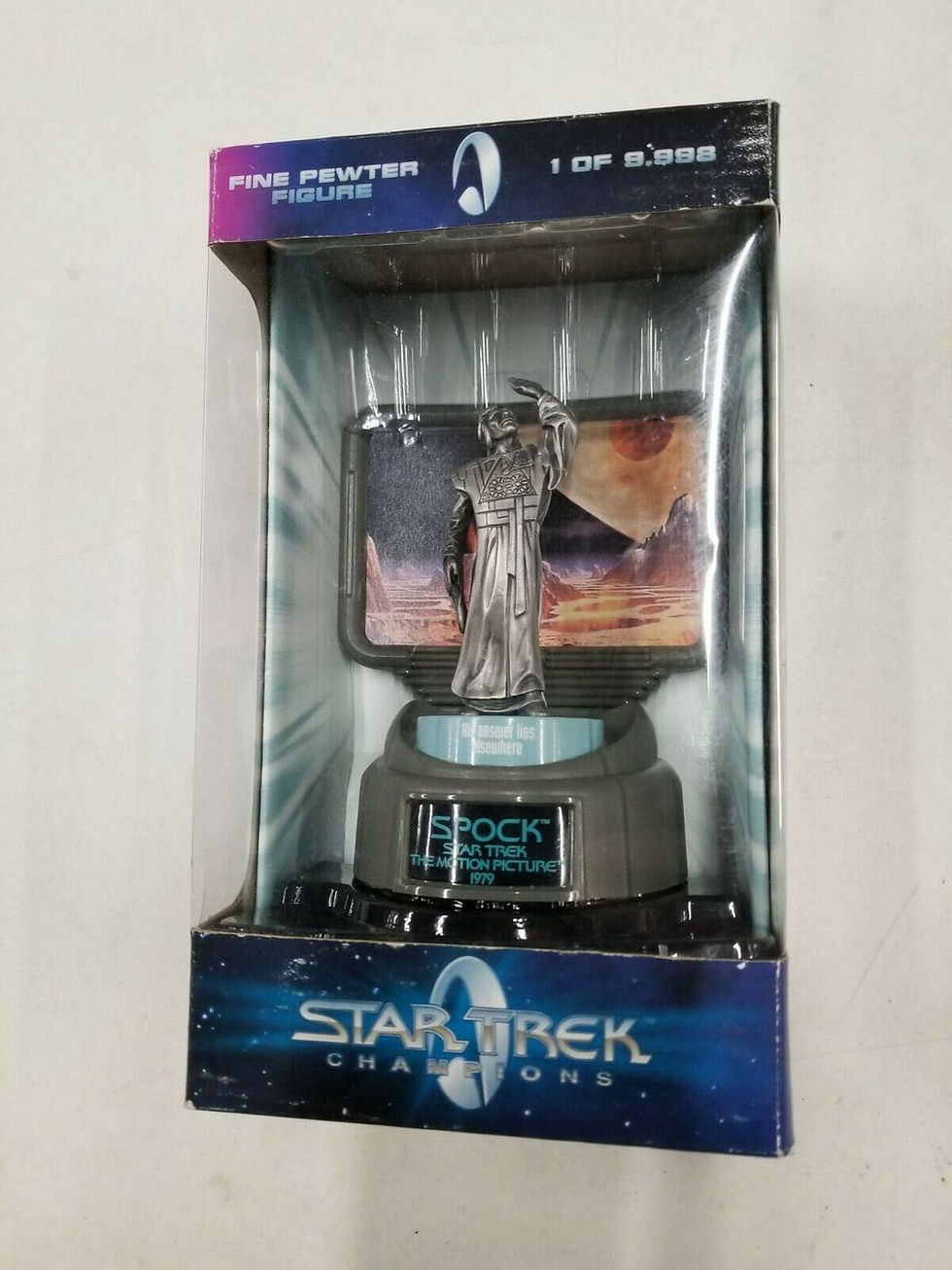 Miniatura: Star Trek Champion SPOCK Figure Fine Pewter 1998 New Sealed Limited Edition