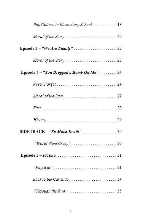 Page 4 Table of Contents