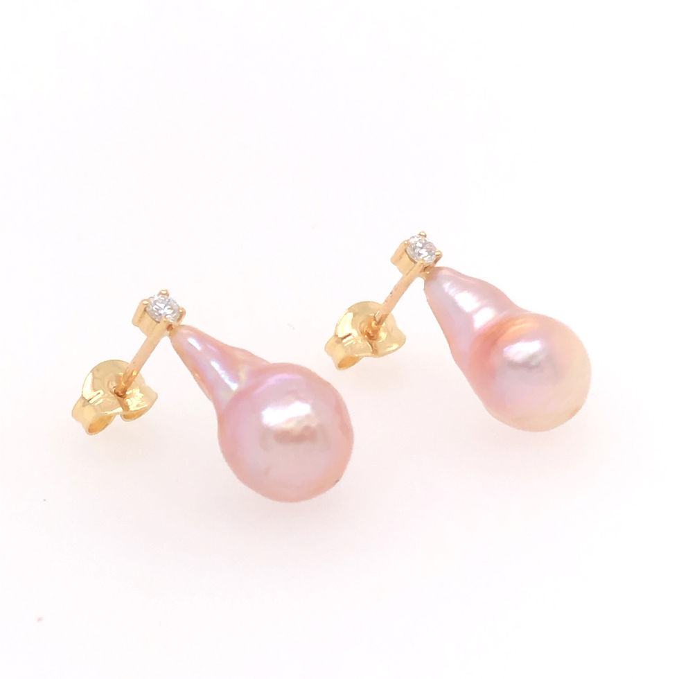 Thumbnail: MINI PEARL DIAMOND STUD