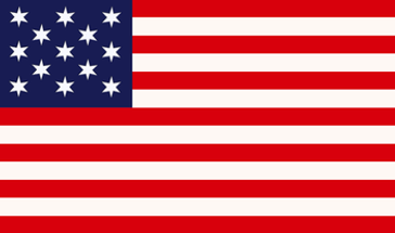 The First Oficial Stars and Stripes Flag Hopkinson's Second Design Navy Flag (1777).png
