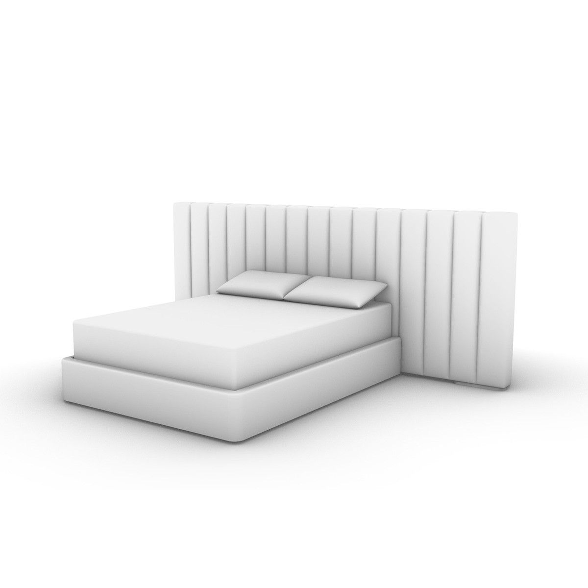 GABBY HOME HUNTER CHANNELED EXTENDED WIDTH UPHOLSTERED BED