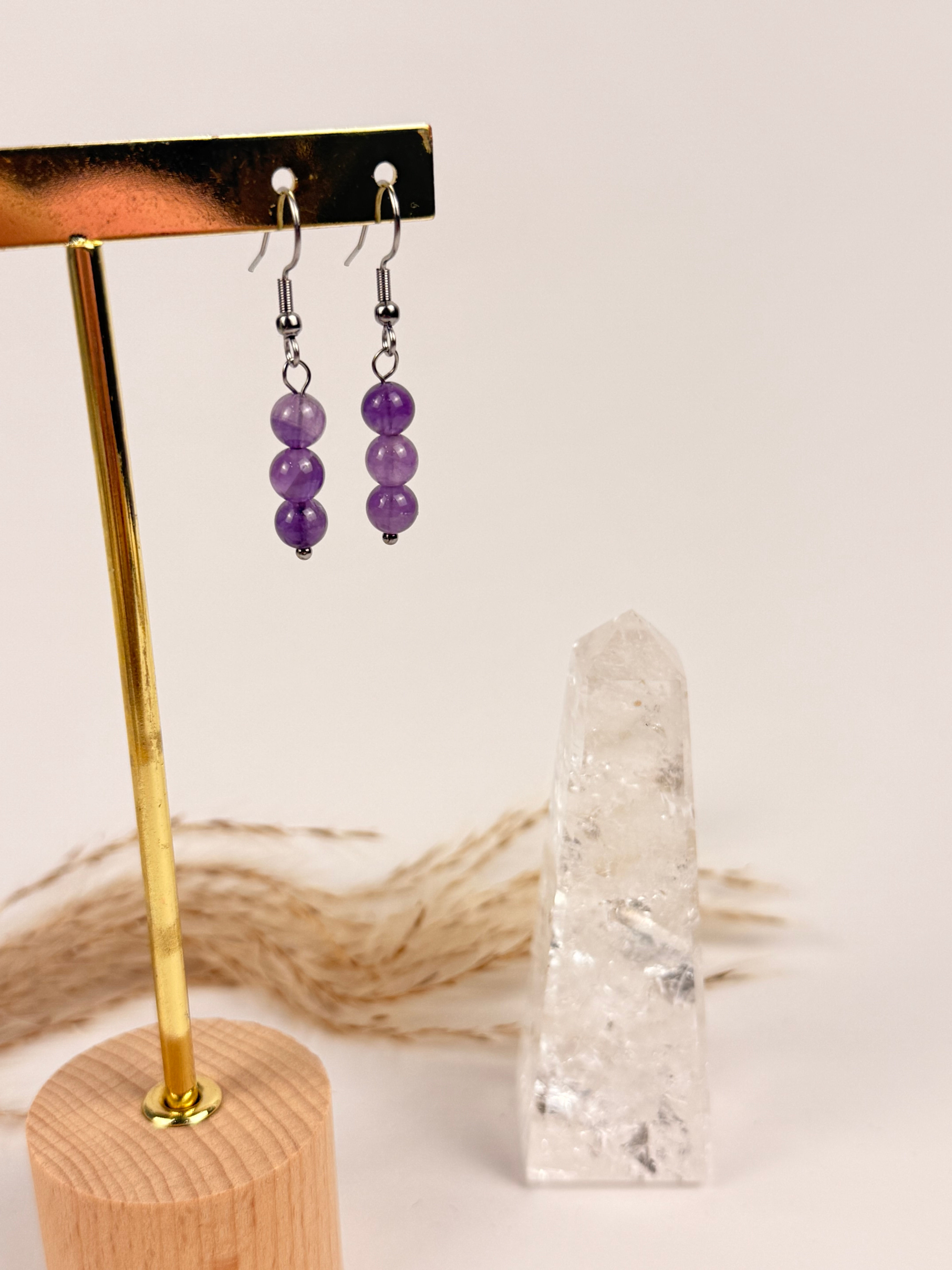 Ohrringe- Amethyst-6mm