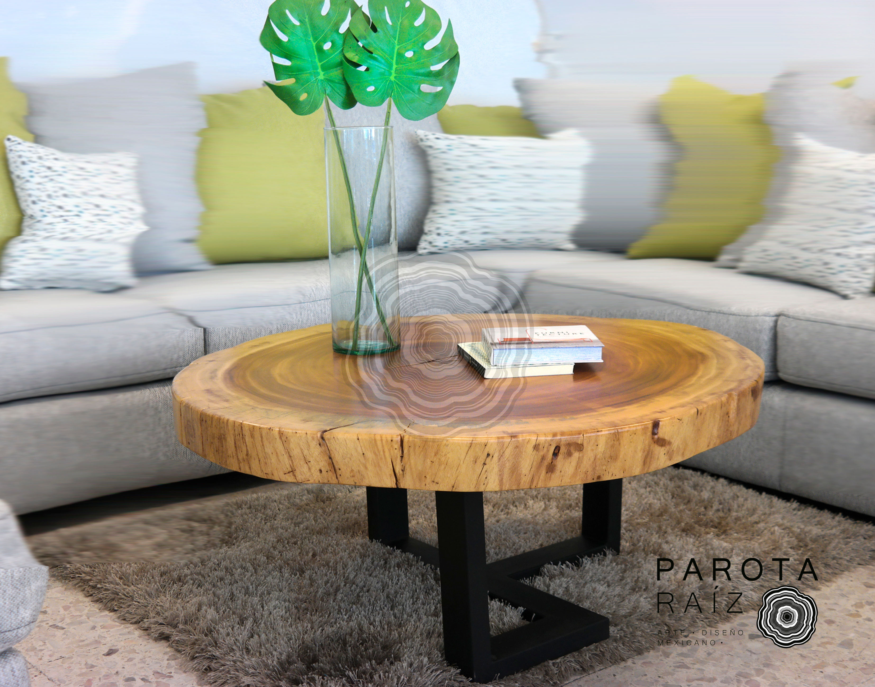 MESA DE MADERA DE PAROTA DE CENTRO MATILDE