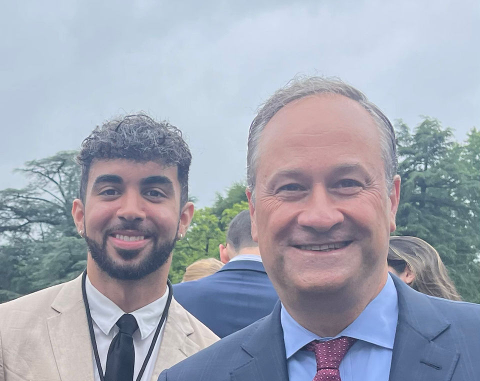 Ahmad with Second Gentleman Doug Emhoff