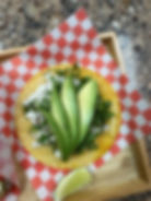 BEANS, FRESH CHEESE AND AVOCADO TACO