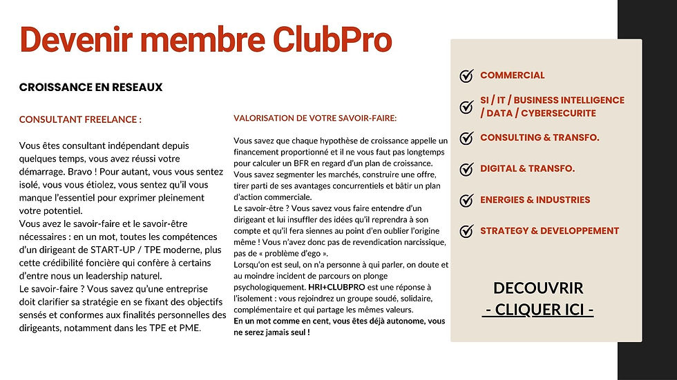 Consultant Freelance HRI