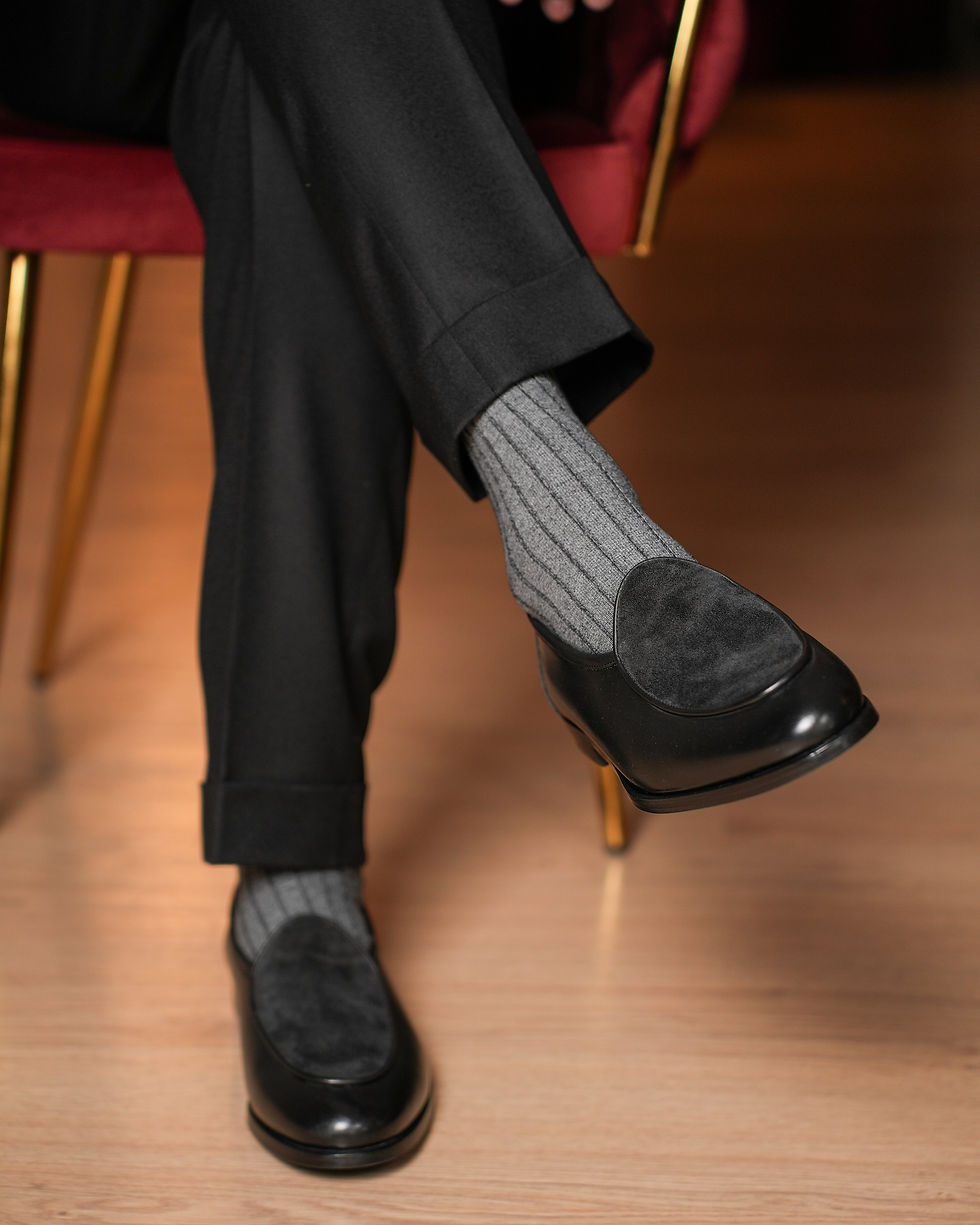 Miniatura: Calze sartoriali reversibili