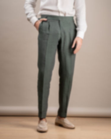 Prestige linen trousers