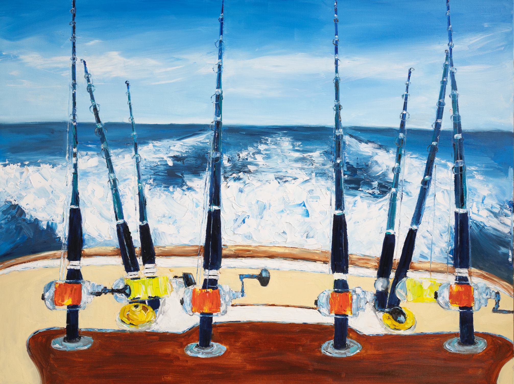 Outrigger Oil Painting