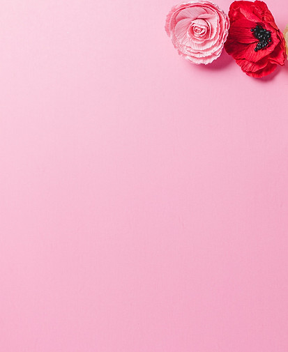 Valentine's Day Flowers Pink Background_