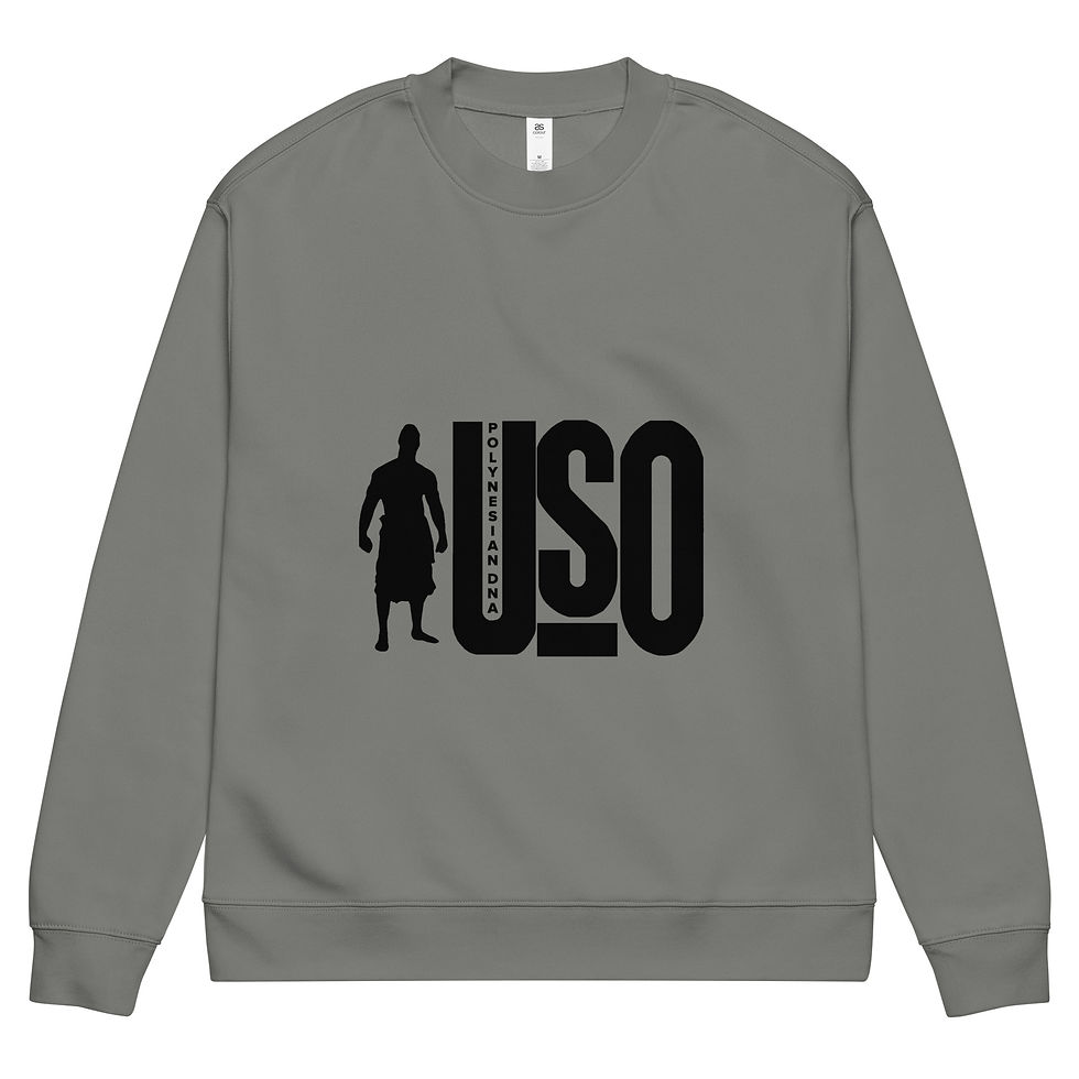 Thumbnail: USO crew neck sweatshirt in shadow flat loose front view