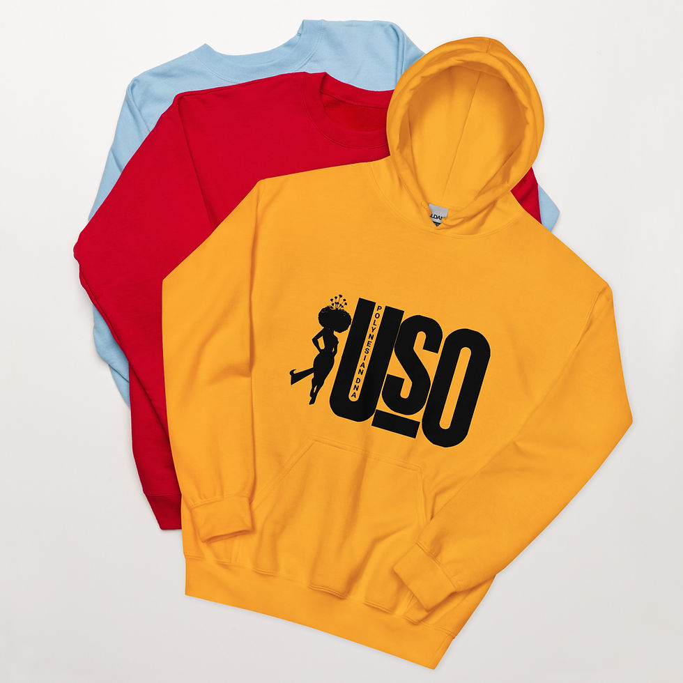 Thumbnail: Pop Hood Black Edition in gold flat front view