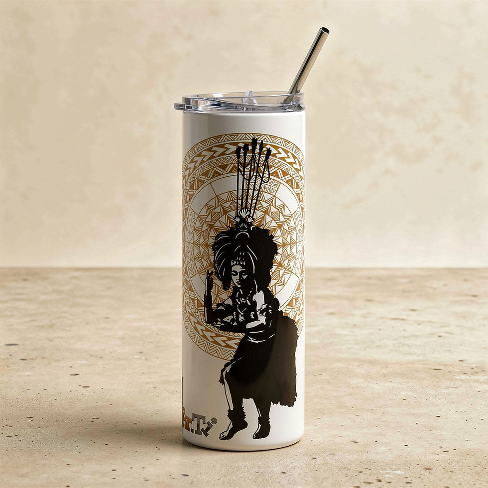 Thumbnail: Ar.Ti Stainless steel tumbler placed down on brown bench