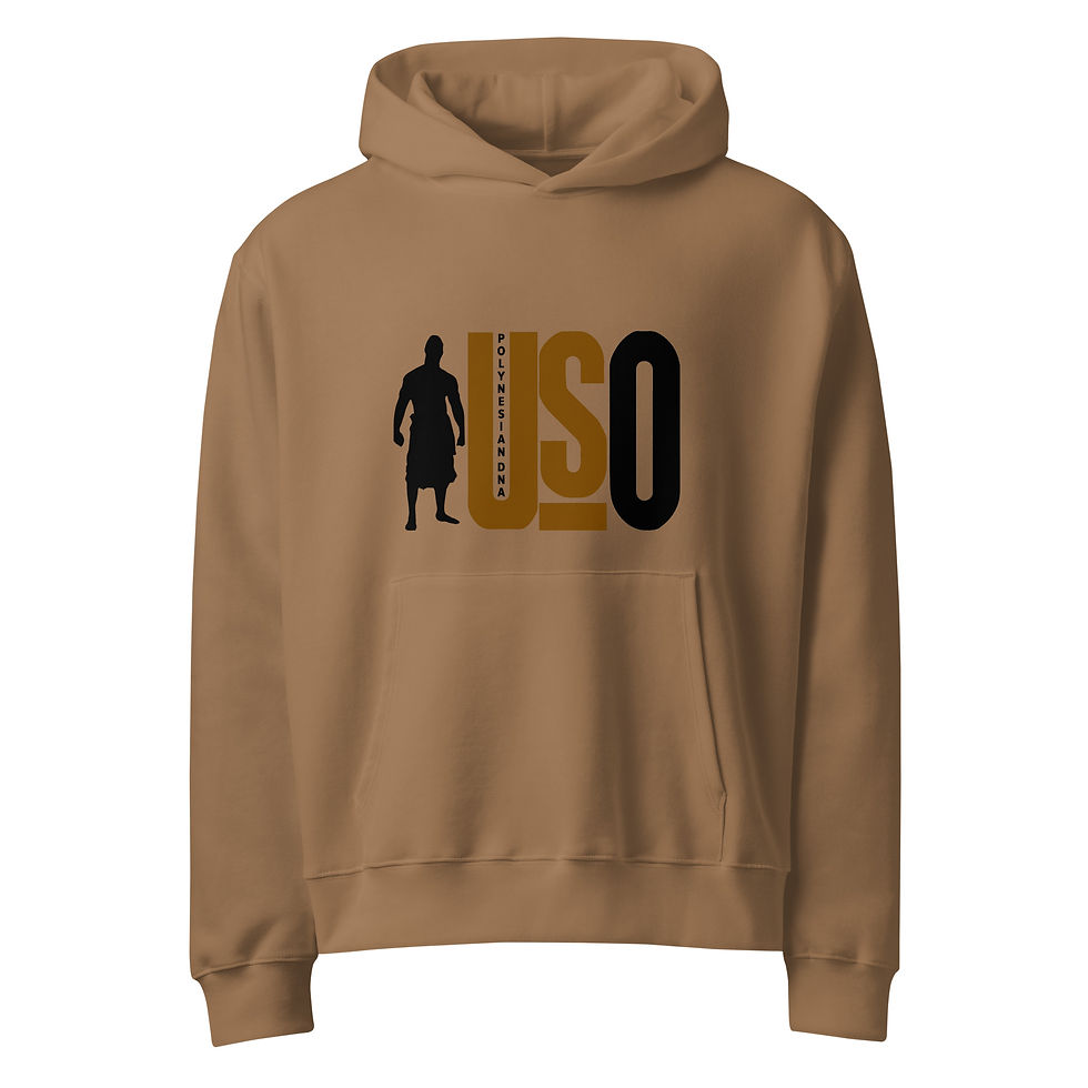 Thumbnail: Men's Oversized lounge hoodie in vintage brown ghost front view