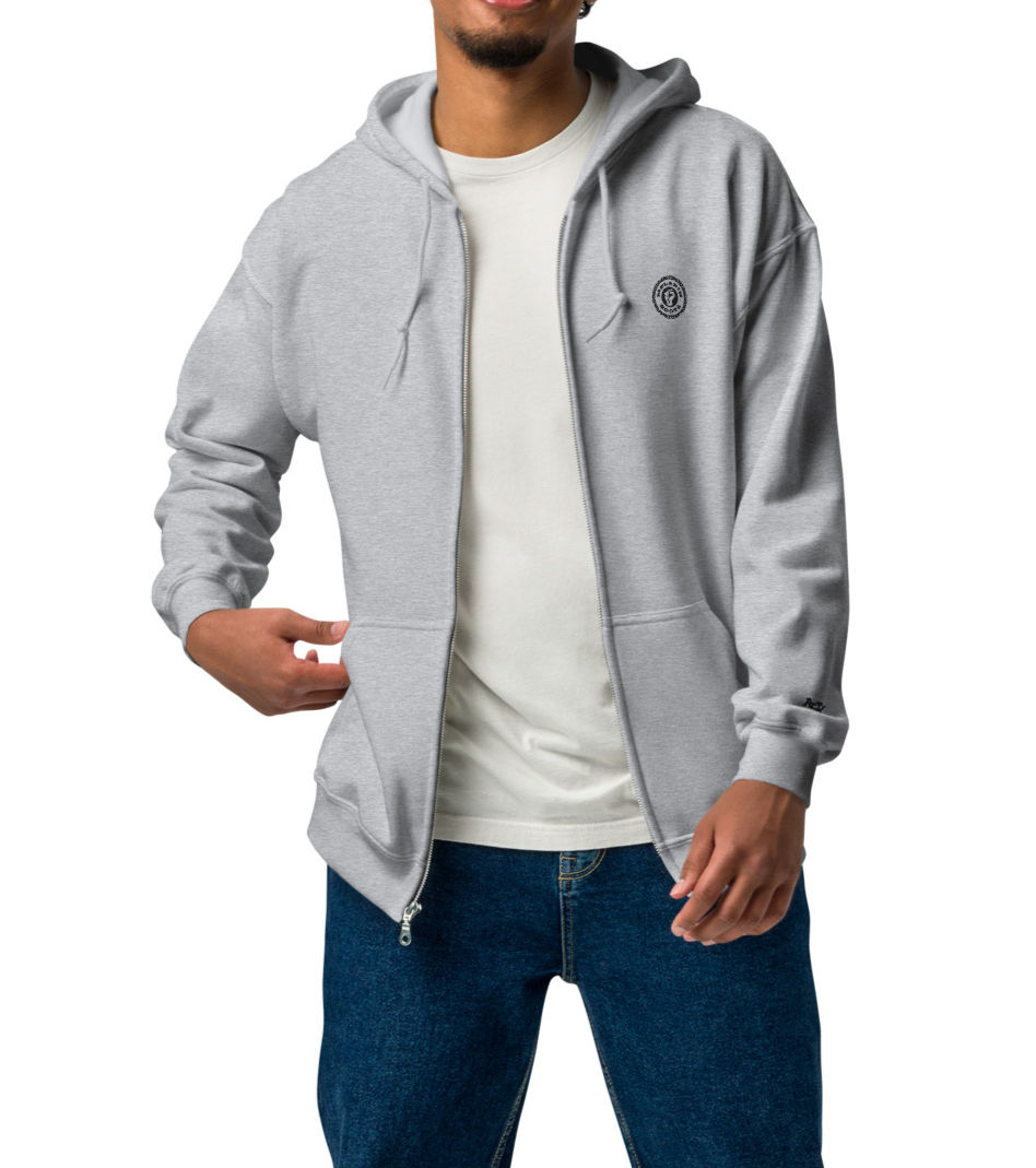 Thumbnail: Core Fleece Zip in sport grey male model front view
