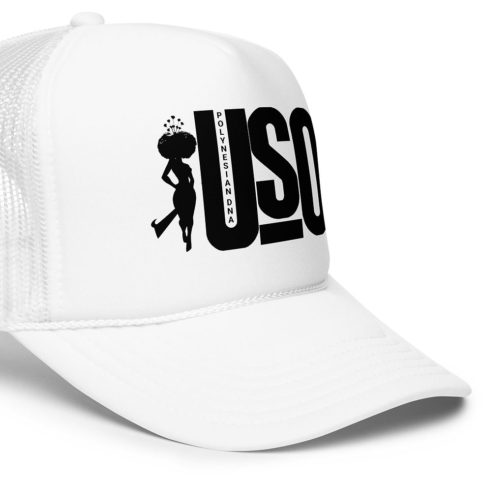 Thumbnail: USO foam trucker hat in white right side view