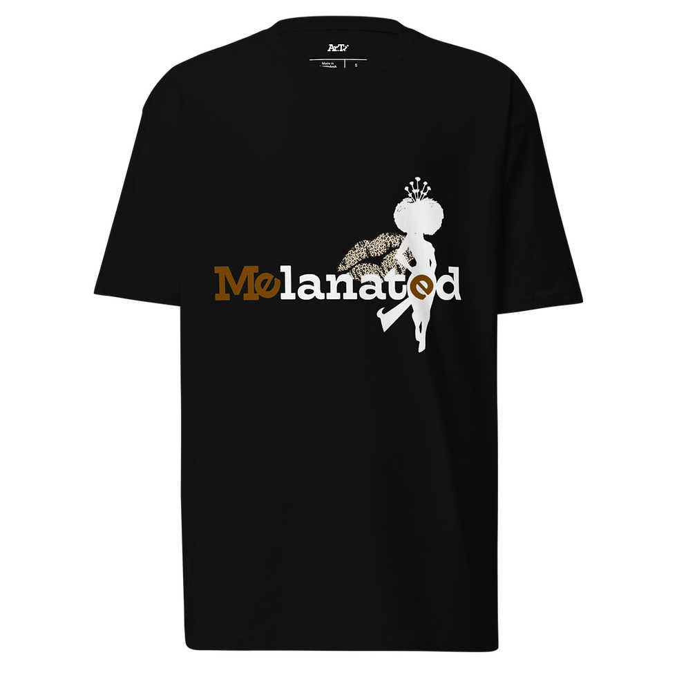 ME Tee in black front view