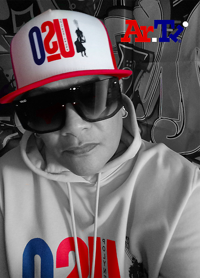 The Artist wearing Ar.Ti streetwear