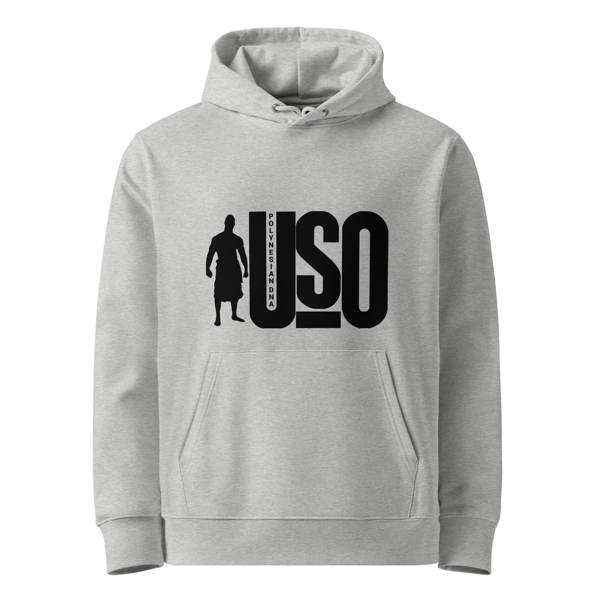 Streetweight Hoodie in heather grey ghost front view