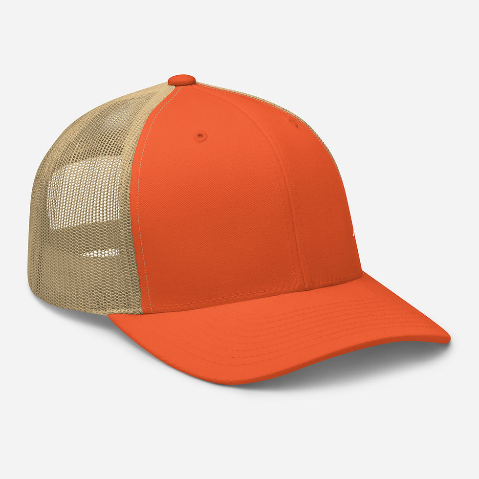 Thumbnail: Retro USO Cap in rustic orange/khaki angled front view