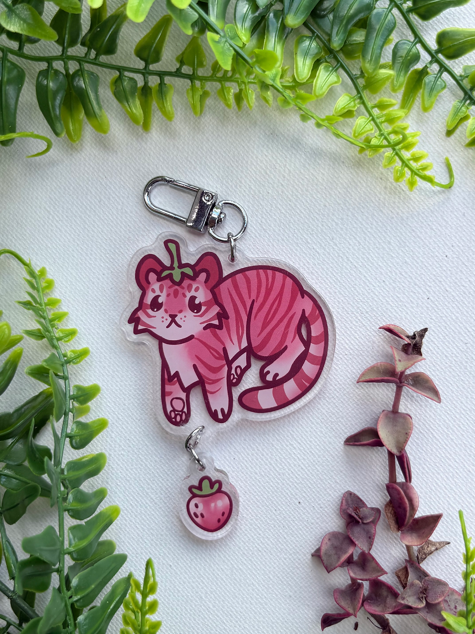 Thumbnail: Fruity Felines - Keychain