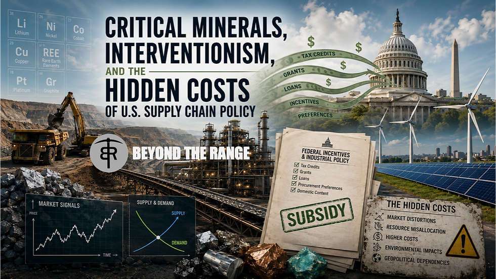 Critical Minerals, Interventionism, and the Hidden Costs of U.S. Supply Chain Policy
