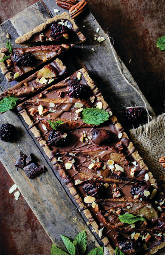 vegan dessert, chocolat tart, vegan recipes