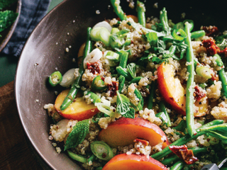 Mediterranean Quinoa Bean Salad & Cherry Limeade
