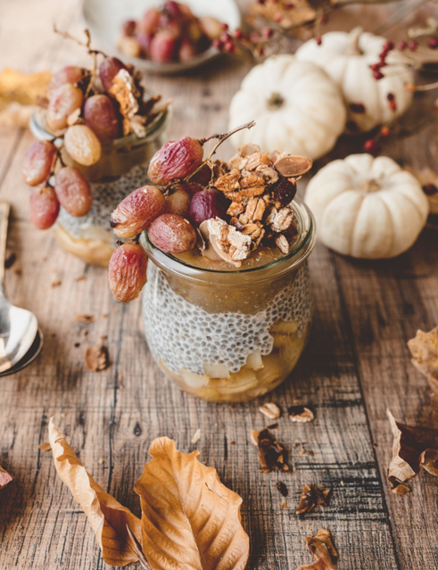 Layered Chia Pudding with Pumpkin Spice & Coconut Milk