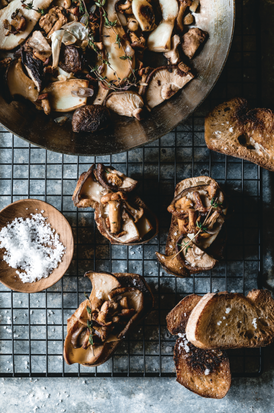 mushrooms, vegan recipe, crostini