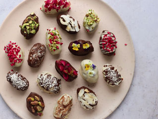 Cashew-Stuffed Chocolate Covered Dates